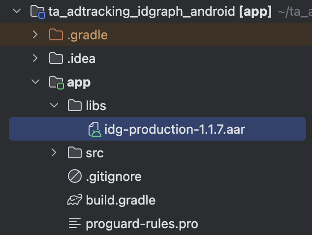 aar file in libs folder|
